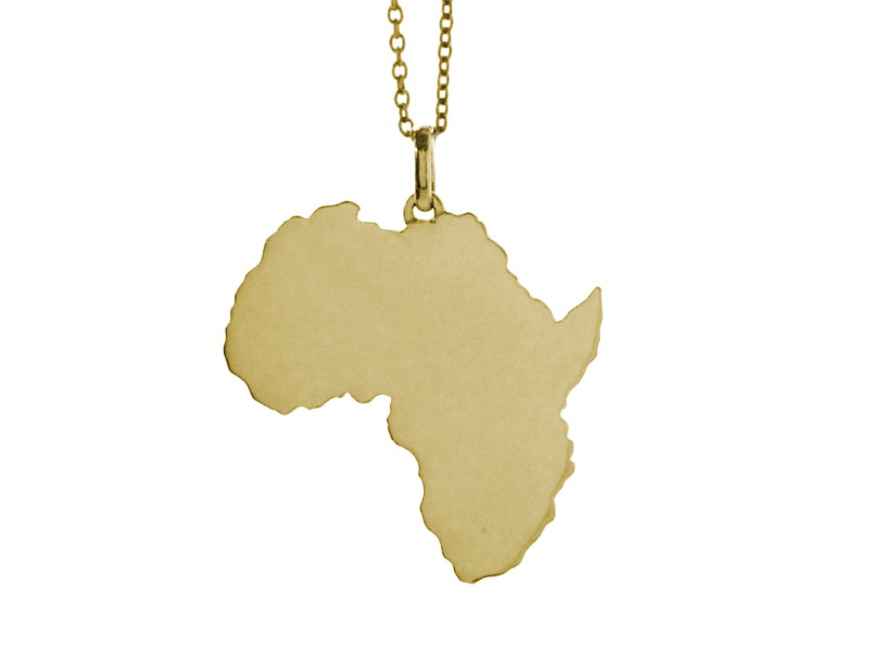 Africa Pendant - Yellow Gold